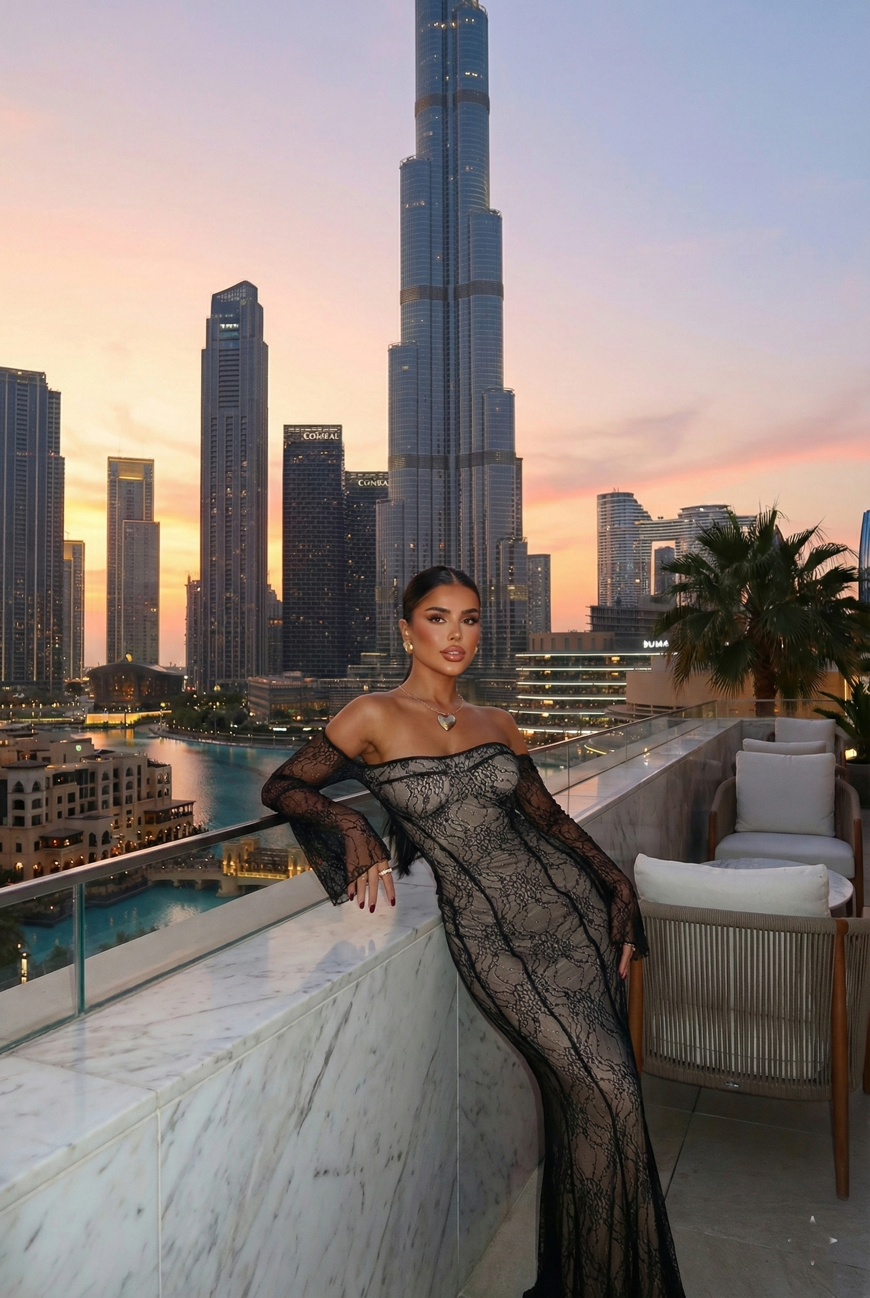 Marianna Lace Long Dress