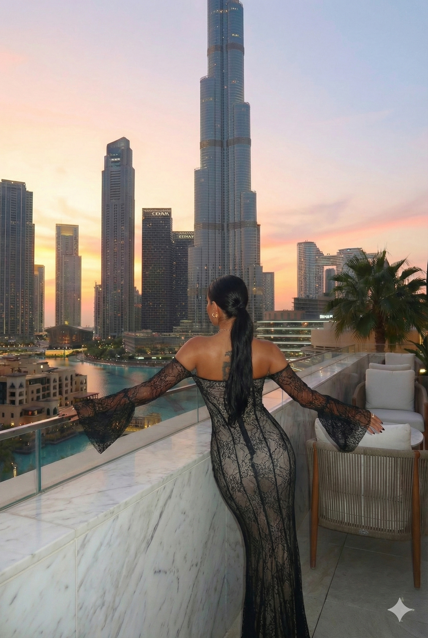 Marianna Lace Long Dress