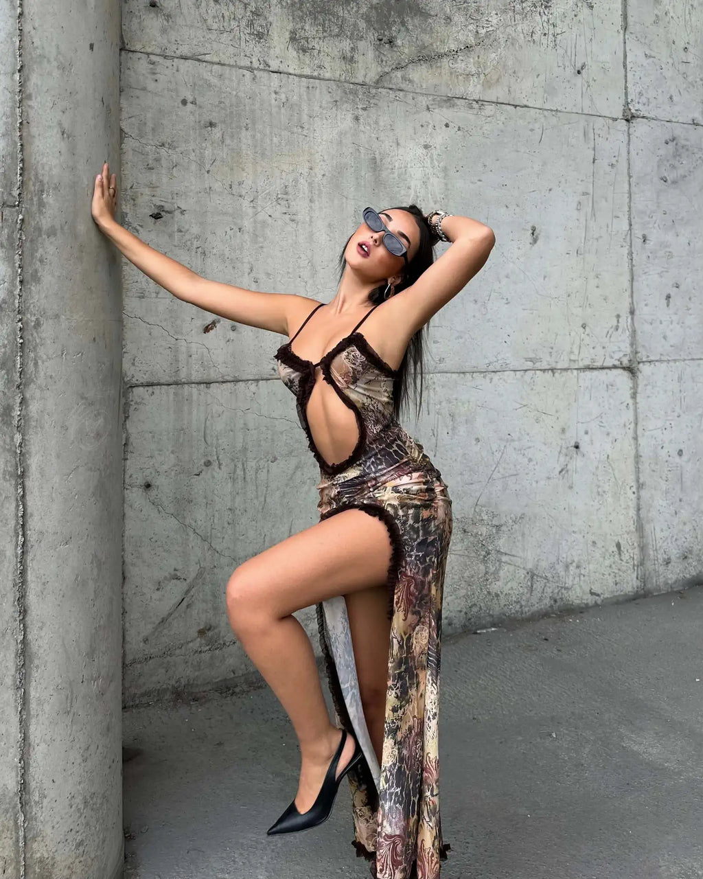 Amber Ruffle Charm Dress