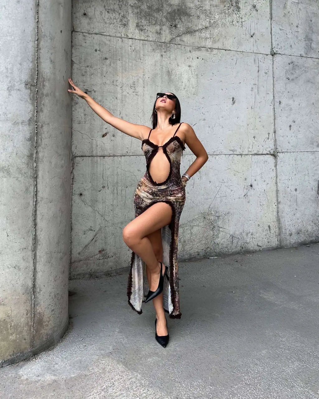 Amber Ruffle Charm Dress