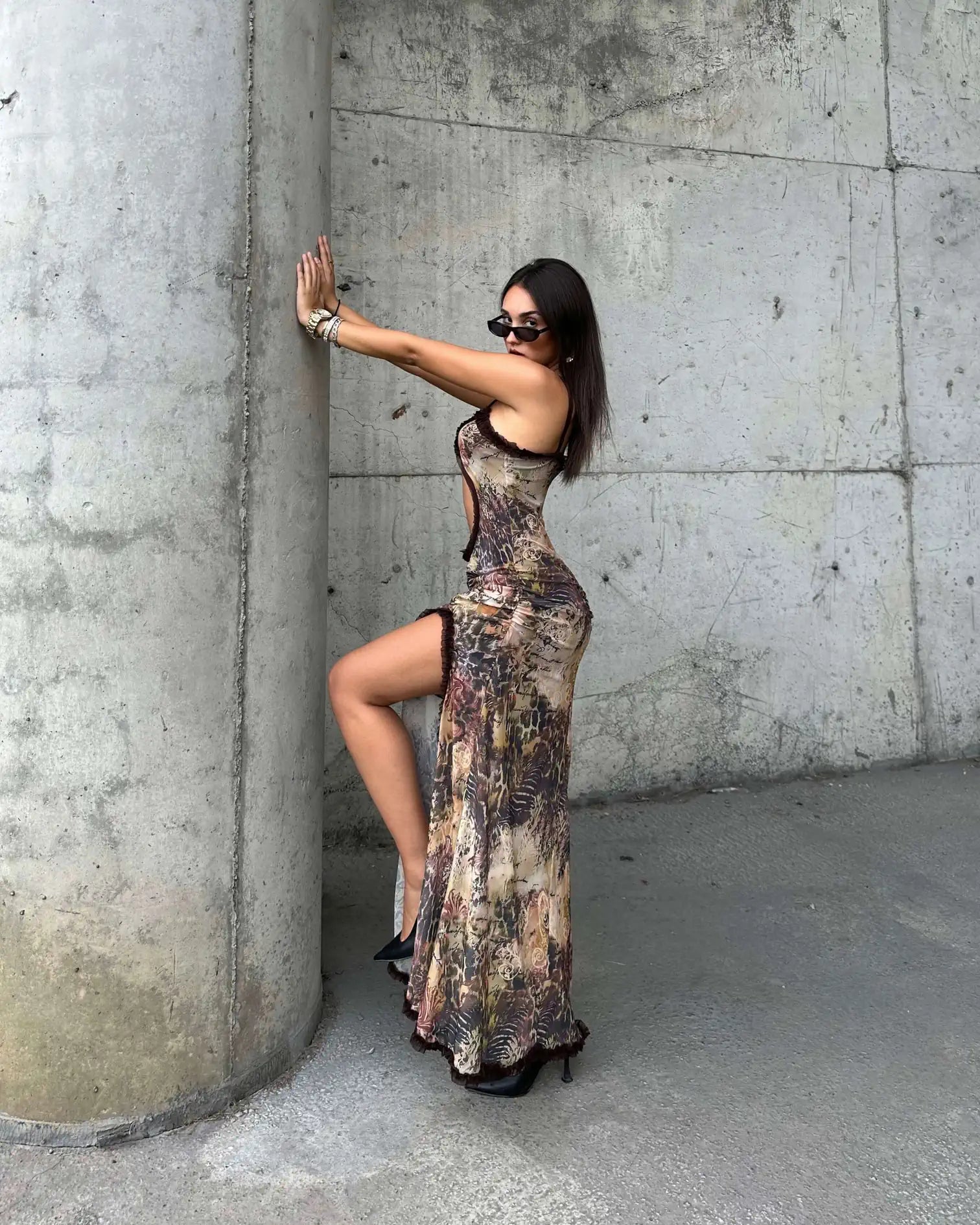 Amber Ruffle Charm Dress