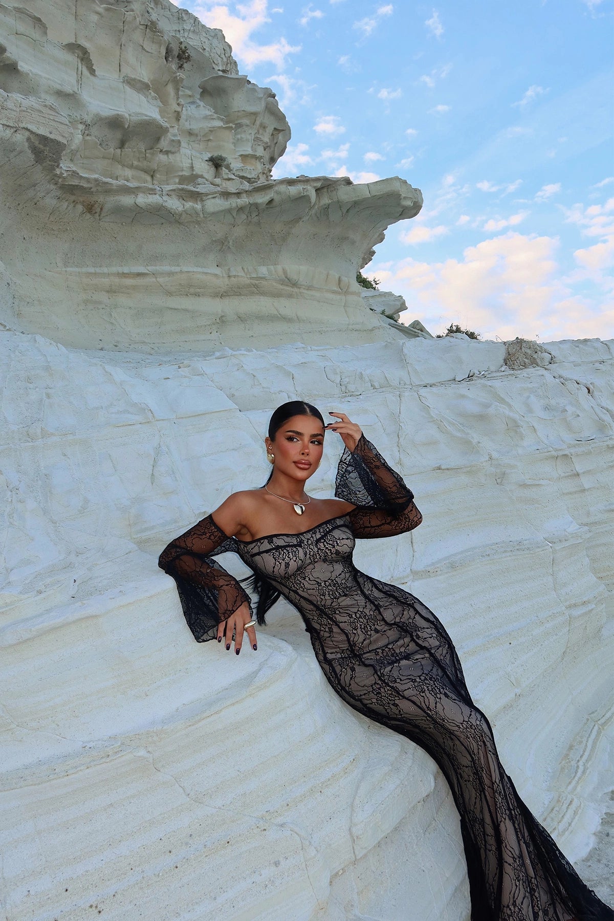 Marianna Lace Long Dress