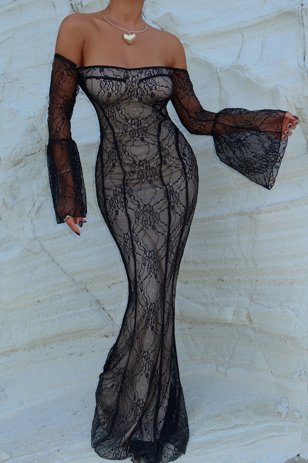 Marianna Lace Long Dress