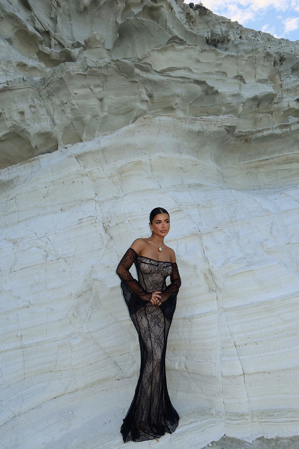 Marianna Lace Long Dress